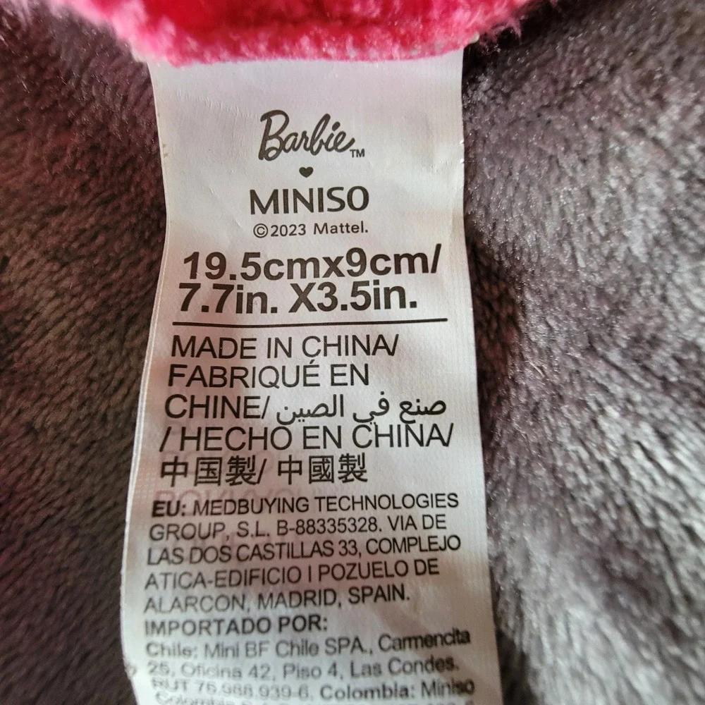 Barbie x Miniso Spa Headband Womens OS Hot Pink Excellent Plush Bow Skincare